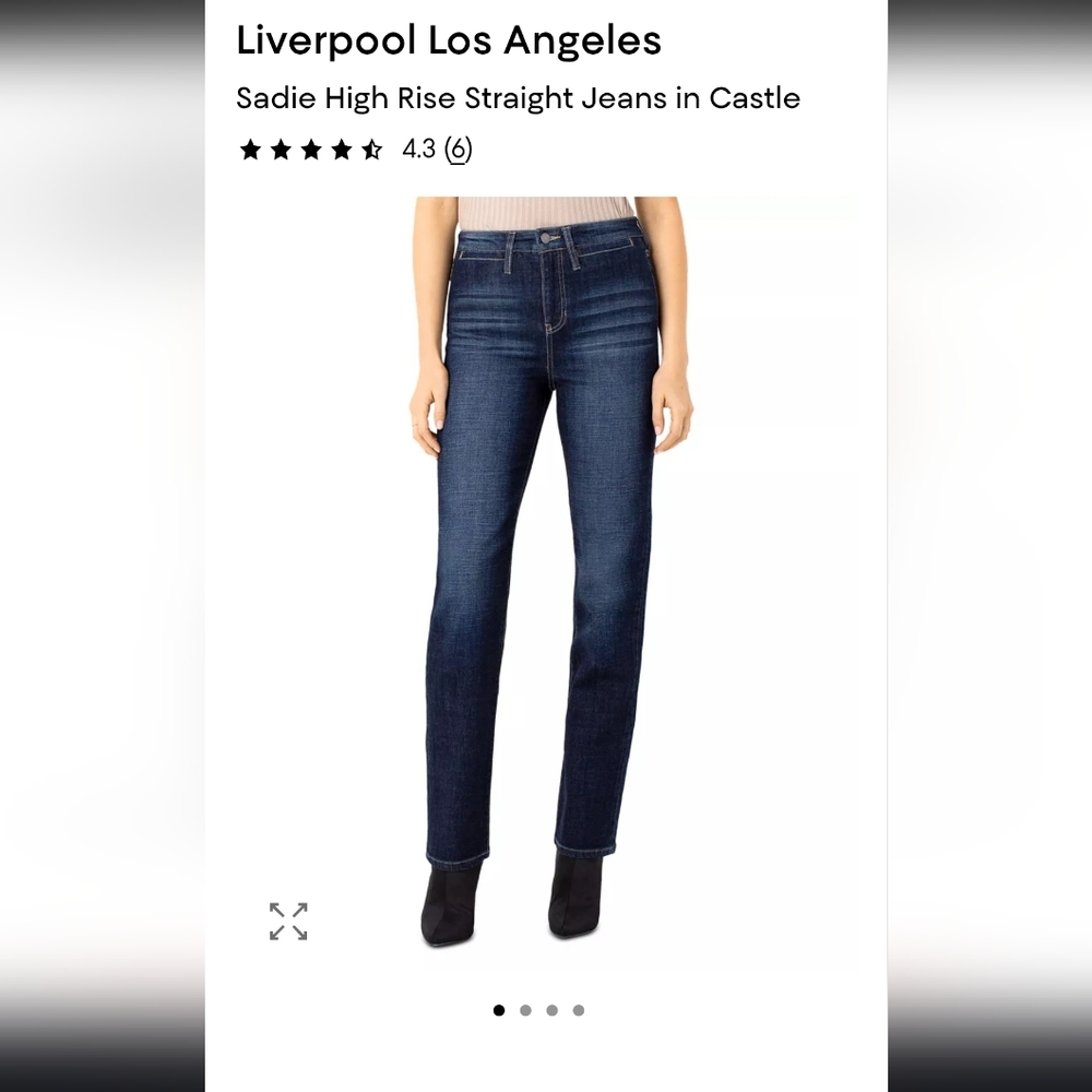 Liverpool Dark Blue Straight Leg Jeans